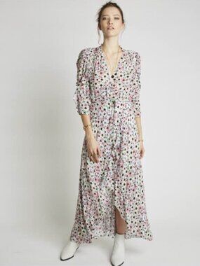 Berenice Paris Reece Dress - floral v-neck wrap dress size Small